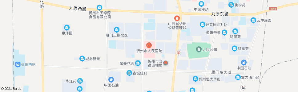 忻州卫校医院_公交站地图_忻州公交_妙搜公交查询2024