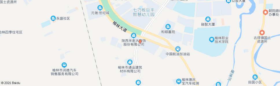 榆林西部三辰建材市场_公交站地图_榆林公交_妙搜公交查询2024