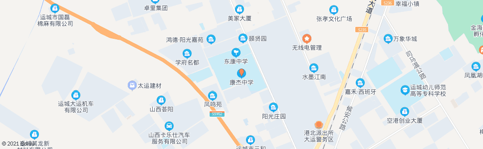 运城康杰中学_公交站地图_运城公交_妙搜公交查询2024