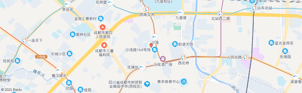 成都光荣北路沙湾路口_公交站地图_成都公交_妙搜公交查询2024