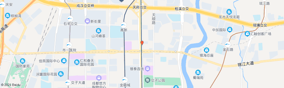 成都天府大道天顺南街口_公交站地图_成都公交_妙搜公交查询2024