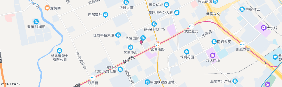 成都武兴四路南_公交站地图_成都公交_妙搜公交查询2024