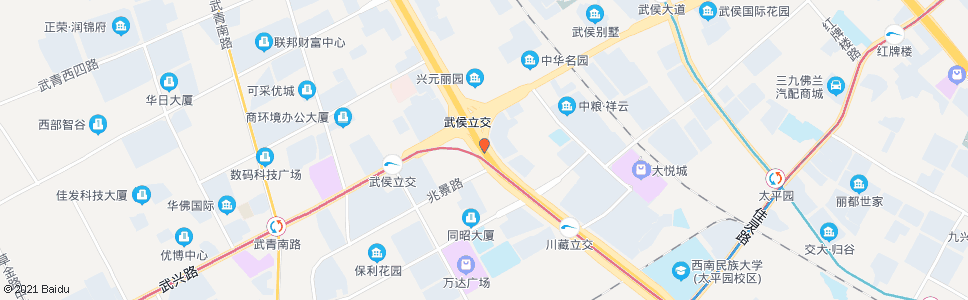 成都西三环路一段内侧_公交站地图_成都公交_妙搜公交查询2024