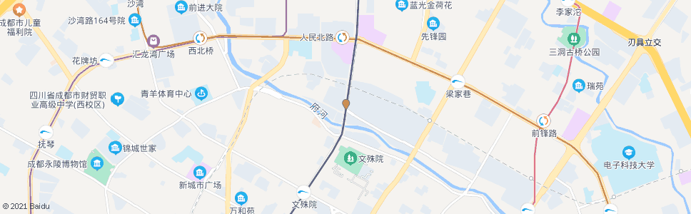 成都人民北路一段南_公交站地图_成都公交_妙搜公交查询2024