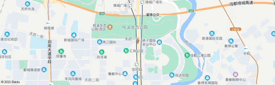 成都天府大道世纪城路口南_公交站地图_成都公交_妙搜公交查询2024