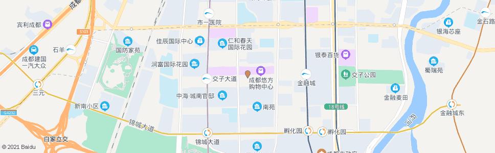 成都交子大道成汉南路口_公交站地图_成都公交_妙搜公交查询2024