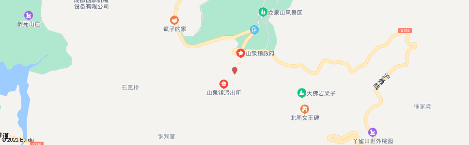 成都山泉小学(G321)_公交站地图_成都公交_妙搜公交查询2024