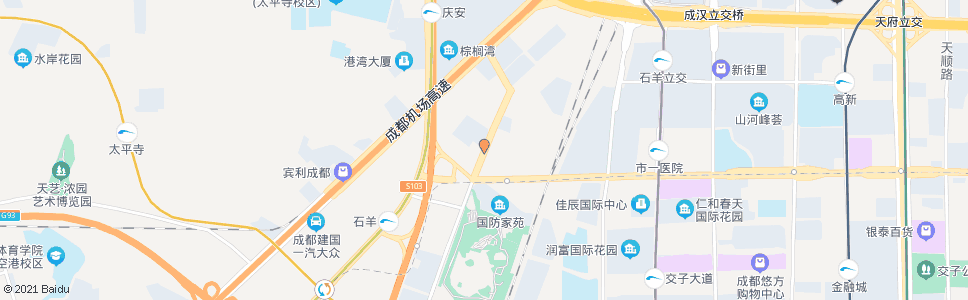 成都新园南四路口_公交站地图_成都公交_妙搜公交查询2024