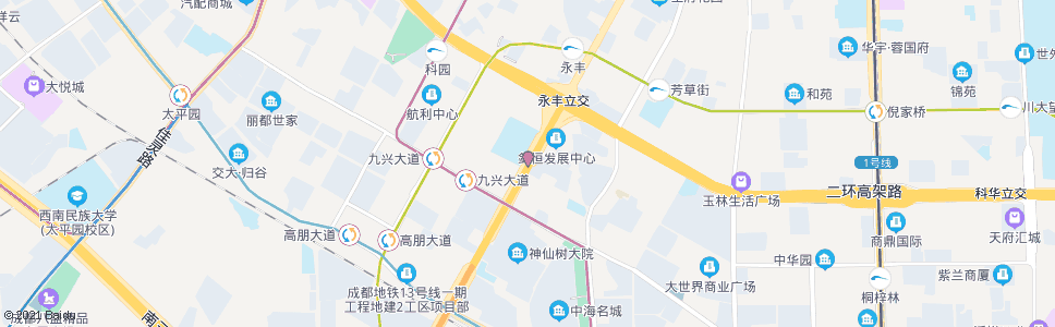 成都创业路二环路口南_公交站地图_成都公交_妙搜公交查询2024