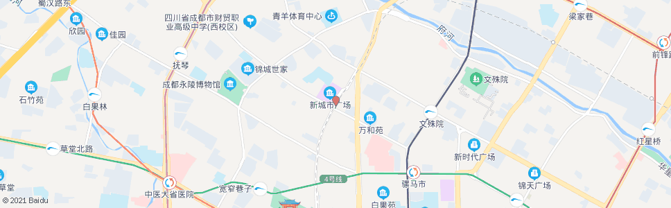 成都西大街_公交站地图_成都公交_妙搜公交查询2024