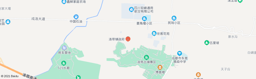 成都洛带镇政府_公交站地图_成都公交_妙搜公交查询2024