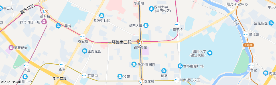 成都一环路南三段_公交站地图_成都公交_妙搜公交查询2024