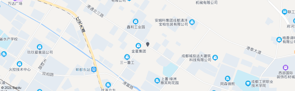 成都港通北三路港东一路口_公交站地图_成都公交_妙搜公交查询2024