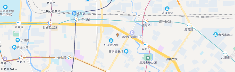 成都红花北路_公交站地图_成都公交_妙搜公交查询2024