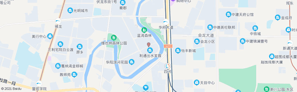 成都伏龙路一段_公交站地图_成都公交_妙搜公交查询2024