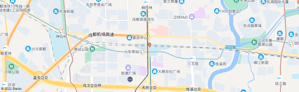 成都新平路南_公交站地图_成都公交_妙搜公交查询2024