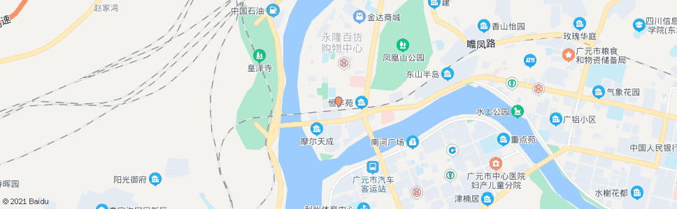 广元城南市场_公交站地图_广元公交_妙搜公交查询2024