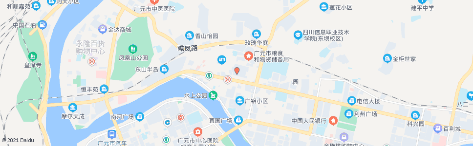 广元城南市场(摩尔天成)_公交站地图_广元公交_妙搜公交查询2024