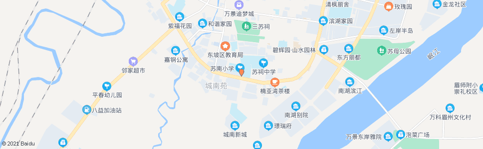 眉山苏南市场_公交站地图_眉山公交_妙搜公交查询2024