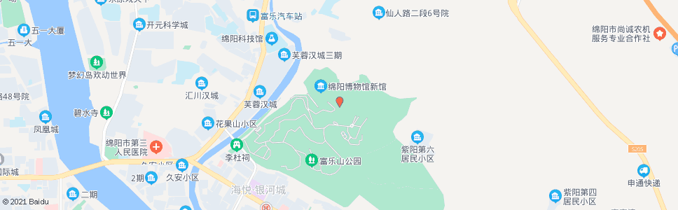 绵阳富乐山国际大酒店_公交站地图_绵阳公交_妙搜公交查询2024