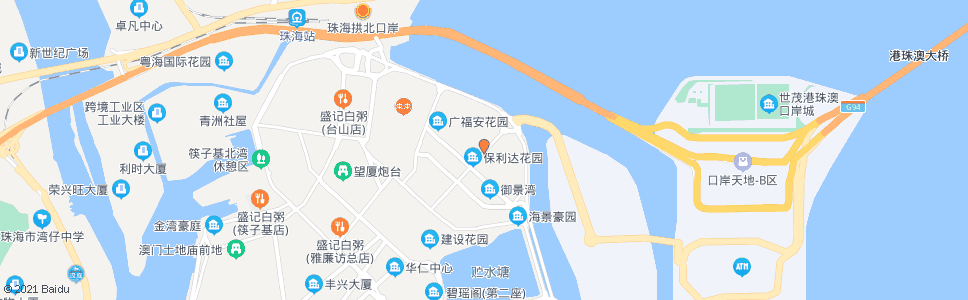 澳門東北大馬路(海濱)(北行)_巴士站地圖_澳門巴士_妙搜巴士搜尋2024