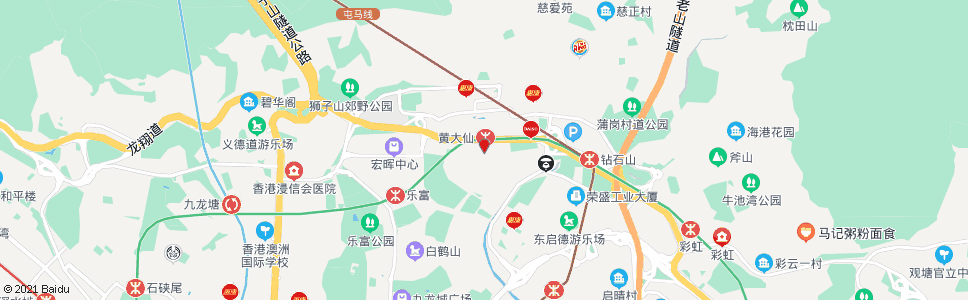 香港黃大仙天主教小學_巴士站地圖_香港巴士_妙搜巴士搜尋2024