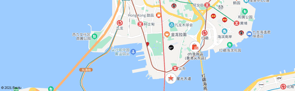 香港中港城九龍公園徑_巴士站地圖_香港巴士_妙搜巴士搜尋2024