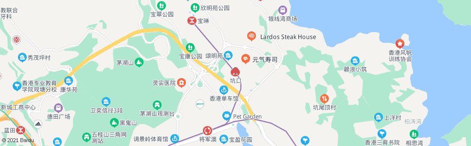 香港培成路(坑口站)_巴士站地圖_香港巴士_妙搜巴士搜尋2024