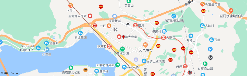 香港楊屋道街市(萬景峰)_巴士站地圖_香港巴士_妙搜巴士搜尋2024