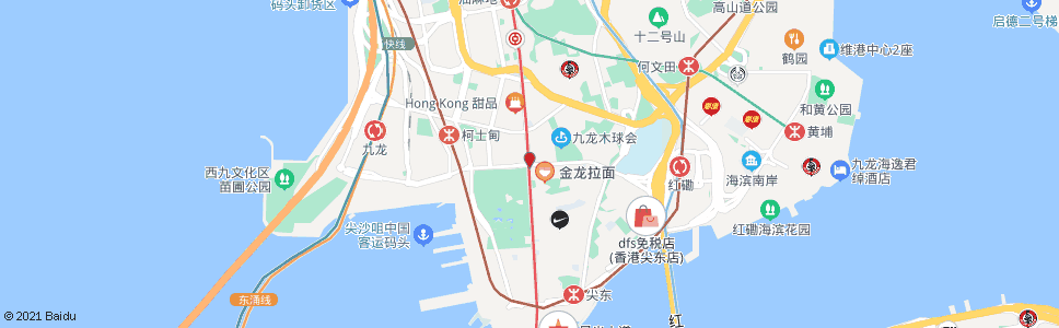 香港港景峰(近柯士甸站F出口)_巴士站地圖_香港巴士_妙搜巴士搜尋2024