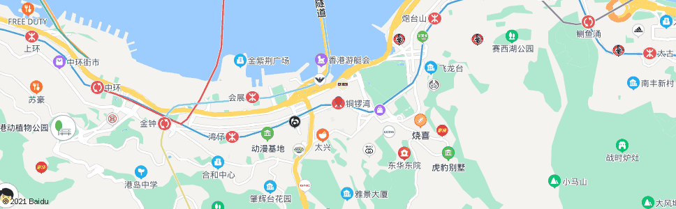 香港銅鑼灣_巴士站地圖_香港巴士_妙搜巴士搜尋2024