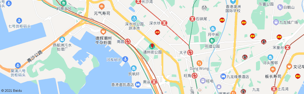 香港通州街公園_巴士站地圖_香港巴士_妙搜巴士搜尋2024