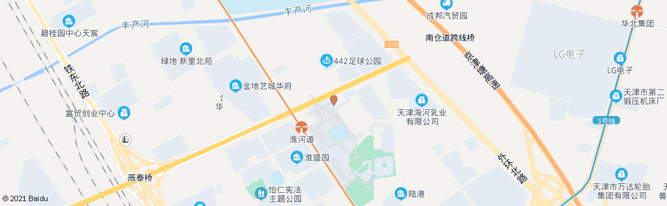 天津汀江西路淮河道口_公交站地图_天津公交_妙搜公交查询2024