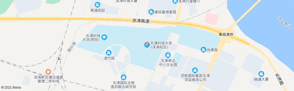 天津天津科技大学(天津科技大学泰达校区)_公交站地图_天津公交_妙搜公交查询2024