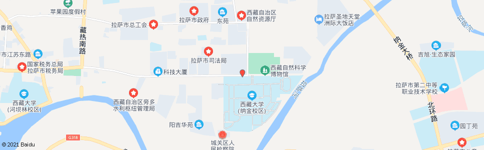 拉萨藏大新校区站_公交站地图_拉萨公交_妙搜公交查询2024