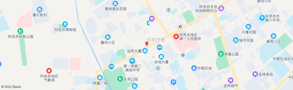 阿克苏西大街(东行)_公交站地图_阿克苏公交_妙搜公交查询2024