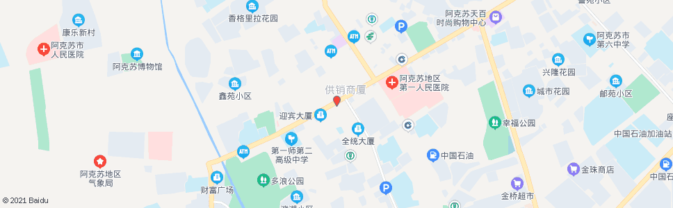 阿克苏迎宾路(西行)_公交站地图_阿克苏公交_妙搜公交查询2024