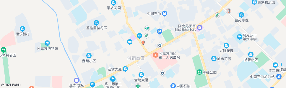 阿克苏栏杆路(南行)_公交站地图_阿克苏公交_妙搜公交查询2024