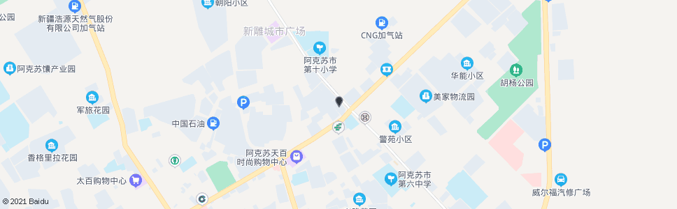阿克苏南大街(北行)_公交站地图_阿克苏公交_妙搜公交查询2024