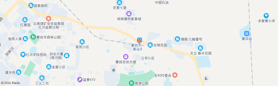 红河副食村_公交站地图_红河公交_妙搜公交查询2024