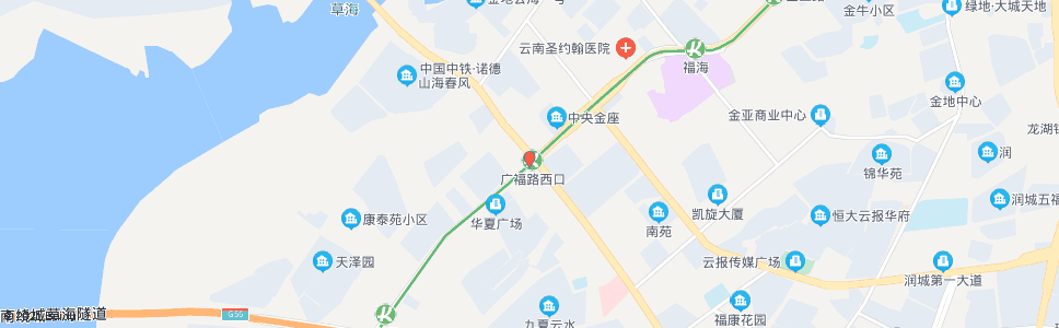 昆明广福路口(滇池路)_公交站地图_昆明公交_妙搜公交查询2025