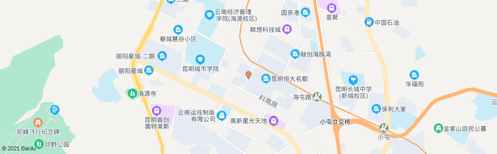 昆明科高路口科开路_公交站地图_昆明公交_妙搜公交查询2025