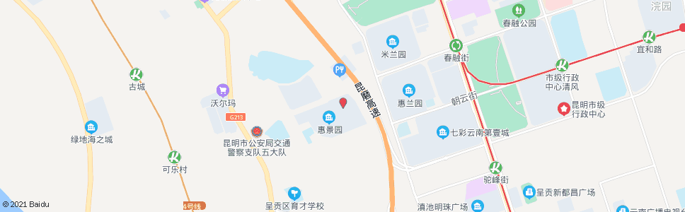 昆明谊康北路(呈贡县政务服务中心)_公交站地图_昆明公交_妙搜公交查询2024