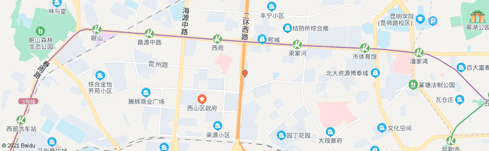 昆明春苑小区(云山路口)_公交站地图_昆明公交_妙搜公交查询2024