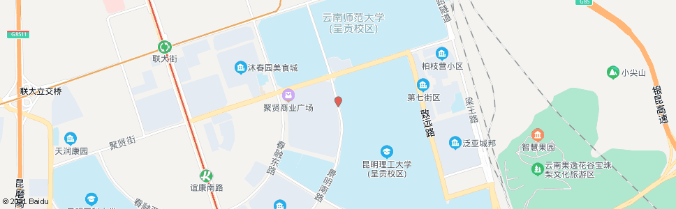 昆明聚贤街口景明南路_公交站地图_昆明公交_妙搜公交查询2025