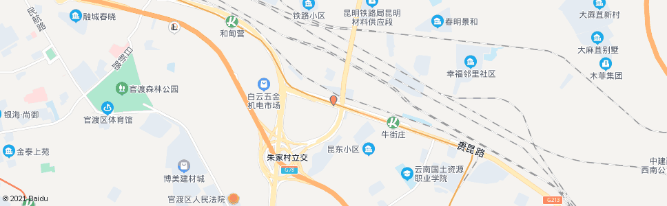 昆明金马村(贵昆路口)_公交站地图_昆明公交_妙搜公交查询2024