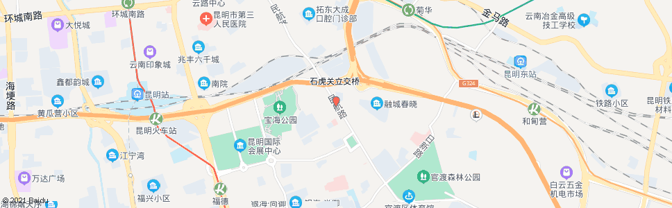 昆明关兴路口(民航路)_公交站地图_昆明公交_妙搜公交查询2024