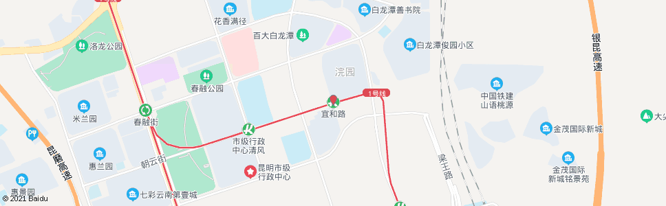 昆明宜和路站_公交站地图_昆明公交_妙搜公交查询2024