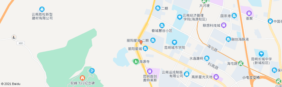 昆明海源北路西口_公交站地图_昆明公交_妙搜公交查询2024