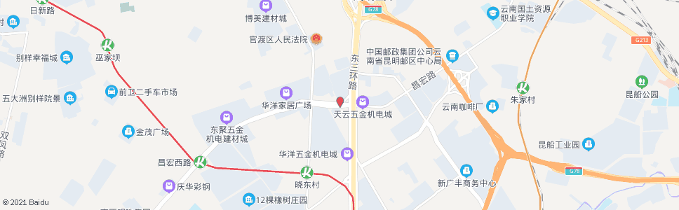 昆明彩云北路口(昌宏路)_公交站地图_昆明公交_妙搜公交查询2025